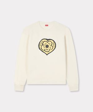 남성 겐조 보케 하트 클래식 아이보리 스웻셔츠_K265AMW703IVX
