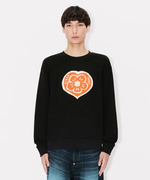 남성 겐조 보케 하트 클래식 블랙 스웻셔츠_K265AMW702BKX