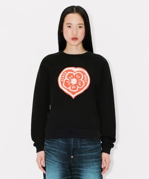 여성 겐조 보케 하트 블랙 클래식 스웻셔츠_K265AWW702BKX