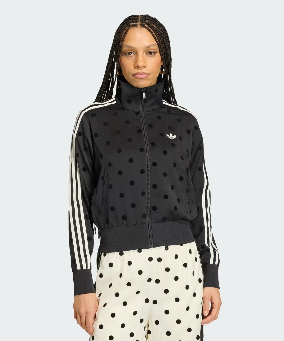 아디다스(ADIDAS) 새틴 폴카 닷 트랙 탑 KV1166