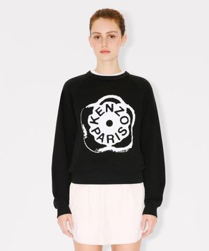 여성 보케 플라워 2.0 블랙 클래식 스웻셔츠_K265AWW501BKX