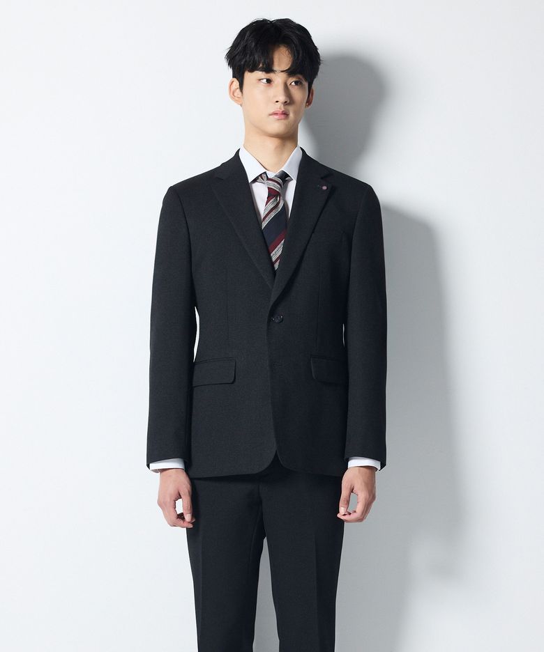 EASY CARE 투톤 수트 자켓_차콜 그레이 (클래식핏)_SSJUC51CSC