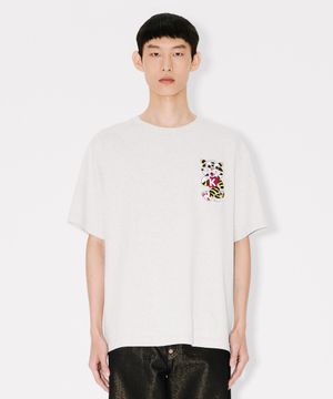 남성 갓츠 겐조 와일드 타이거 자수 오버사이즈 그레이 반팔 티셔츠_K265AMT310LGX