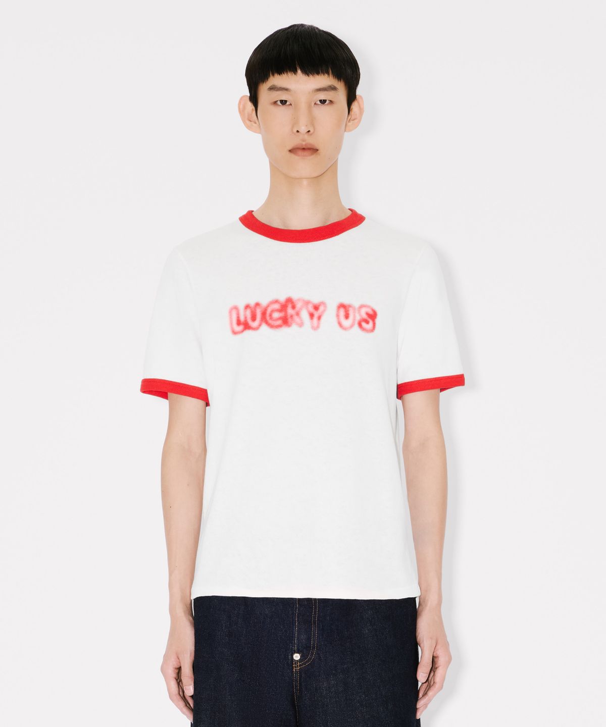 겐조(KENZO) 남성 26SS 갓츠 겐조 워드 슬림 티셔츠_K265AMT101WHX