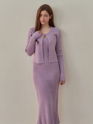 안젤라니트SET (가디건+원피스) 3color