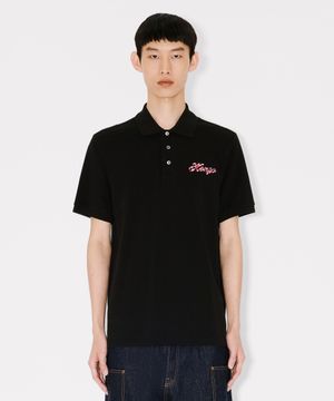 남성 갓츠 홀리데이 자수 슬림 블랙 폴로 반팔티_K265AM2H01BKX