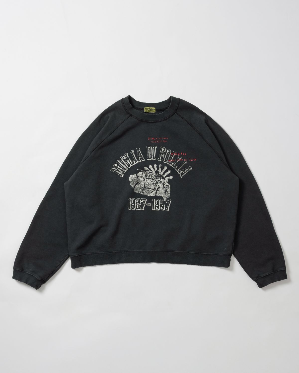 슈퍼벨로체(SUPERVELOCE) Miglia Raglan Sweatshirt Dark Charcoal