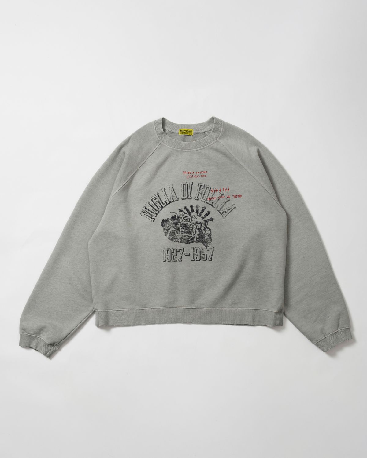 슈퍼벨로체(SUPERVELOCE) Miglia Raglan Sweatshirt Dust Gray