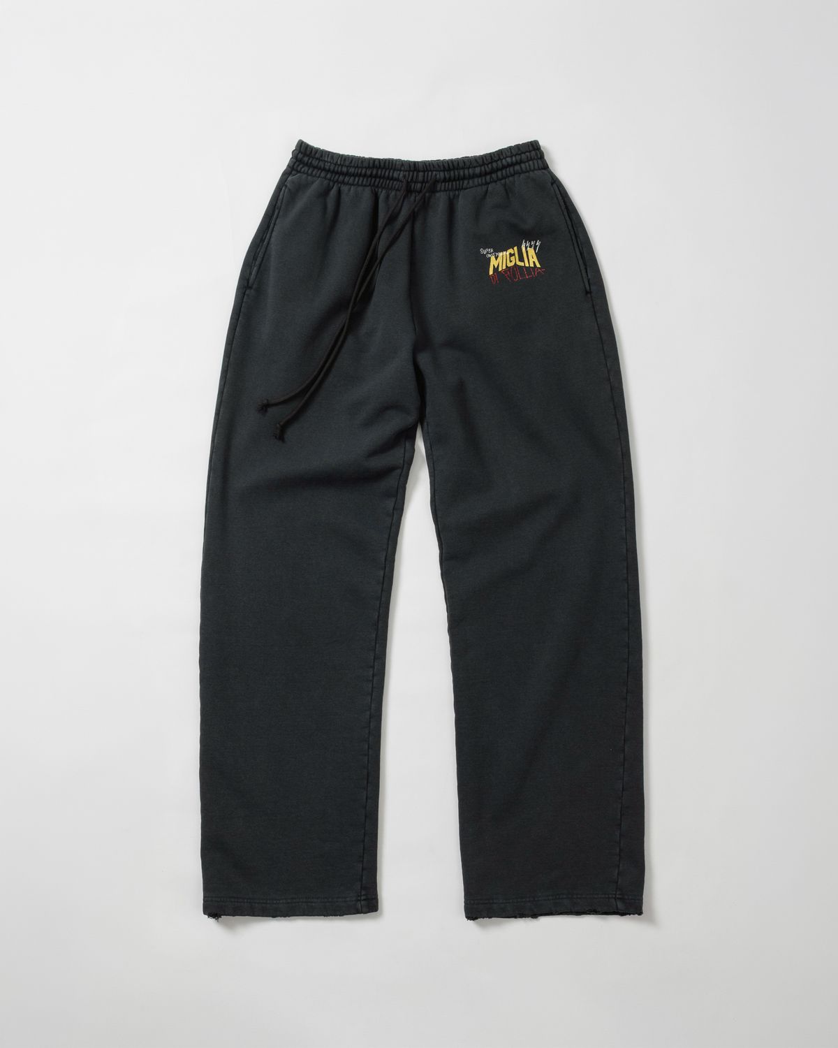 슈퍼벨로체(SUPERVELOCE) Miglia Straight Sweatpants Dark Charcoal