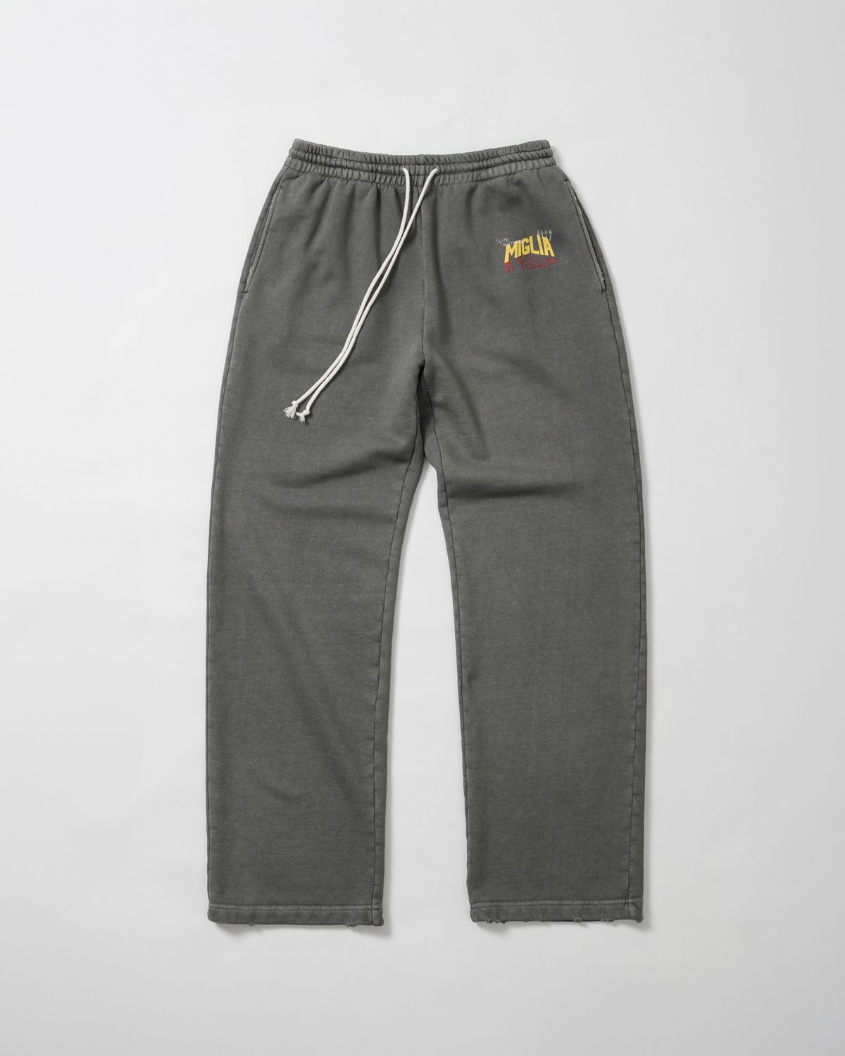 슈퍼벨로체(SUPERVELOCE) Miglia Straight Sweatpants Steel Gray
