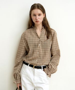 Abigail cotton-plaid shirts