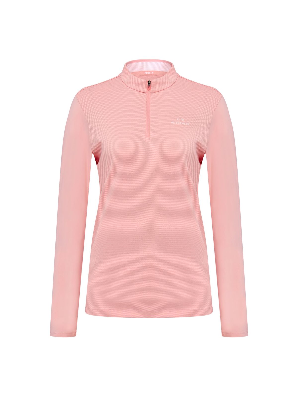 아이더(EIDER) ICE-T (아이스티) 여성 버블 긴팔 짚업 티셔츠_Coral PINK