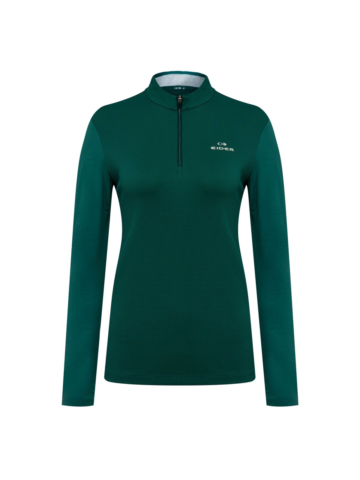 아이더(EIDER) ICE-T (아이스티) 여성 버블 긴팔 짚업 티셔츠_Dark Green
