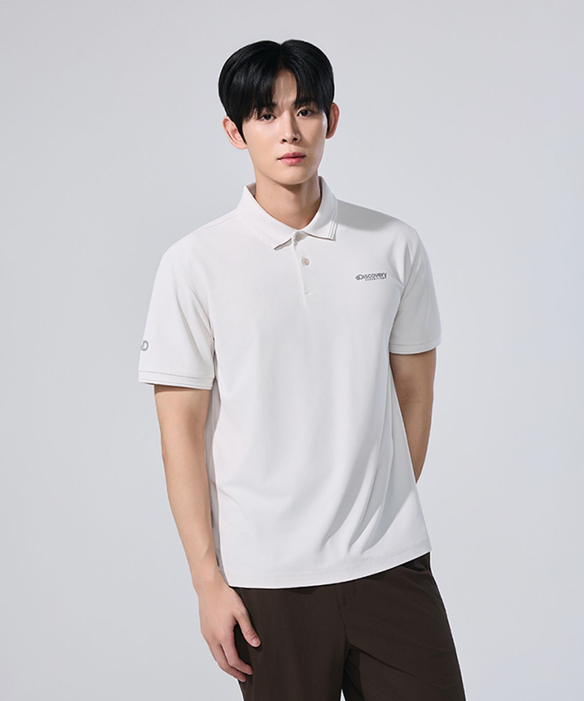 디스커버리 익스페디션(DISCOVERY EXPEDITION) 남성 UV차단 카라티 (IVORY)