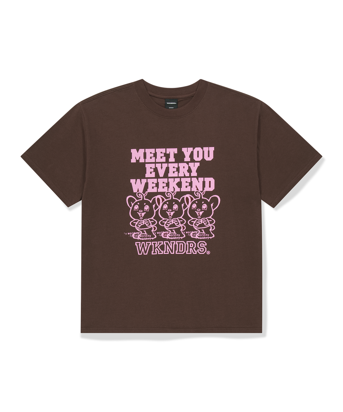 위캔더스(WKNDRS) WEEKEND T-SHIRT (BROWN)