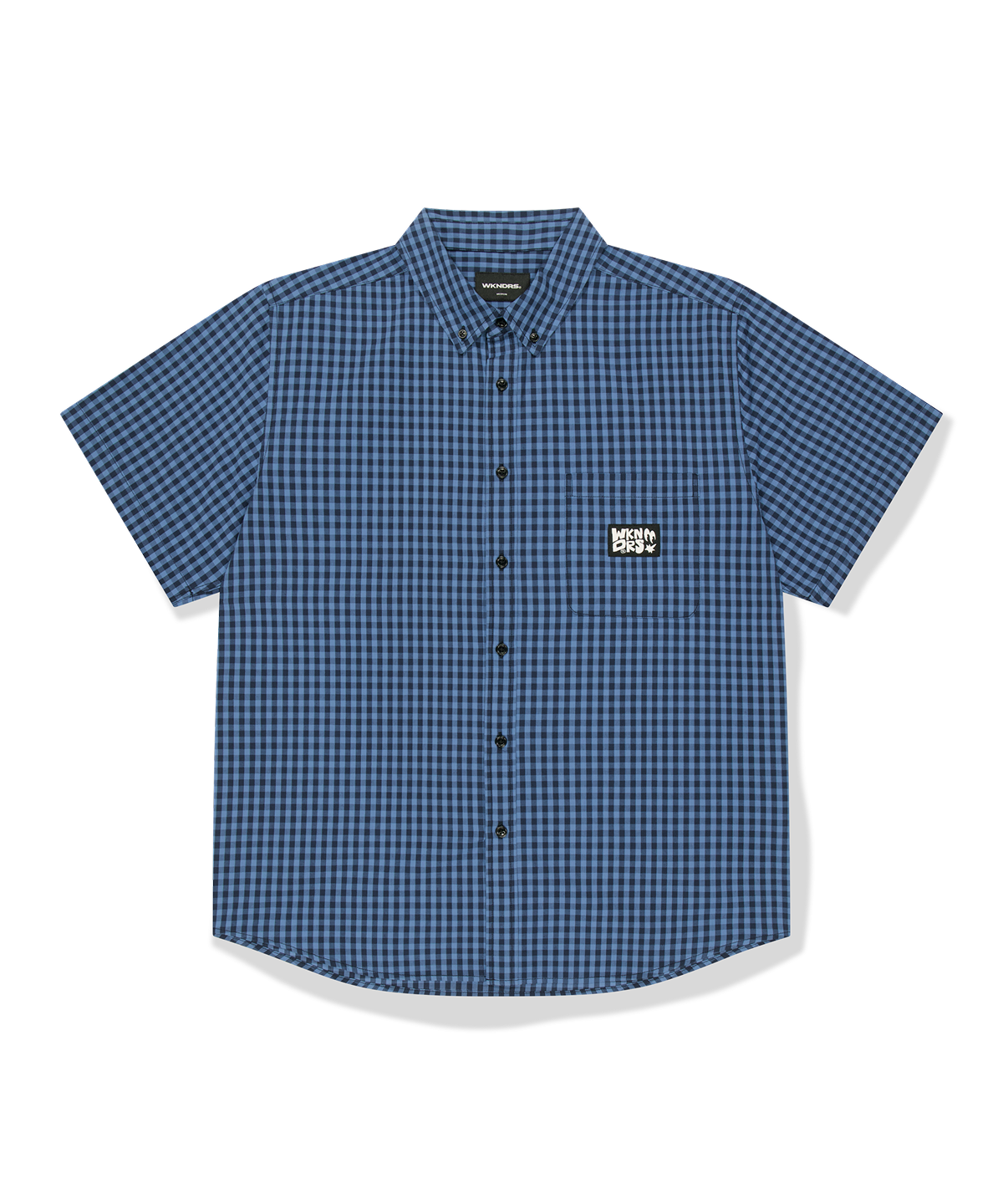 위캔더스(WKNDRS) GINGHAM CHECK SHIRT (BLUE)