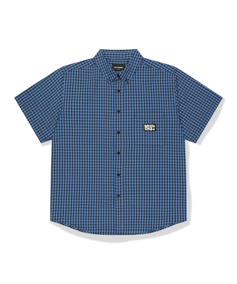GINGHAM CHECK SHIRT (BLUE)