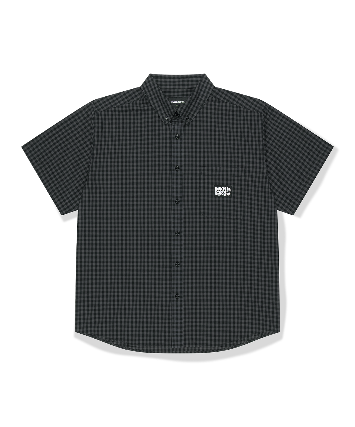 위캔더스(WKNDRS) GINGHAM CHECK SHIRT (BLACK)