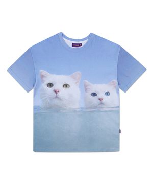 스위밍 캣 티셔츠 - 블루