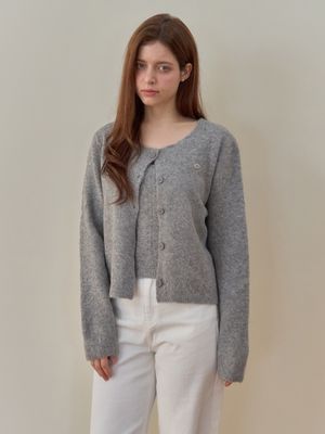 썸띵니트SET(가디건+슬리브리스) 3color