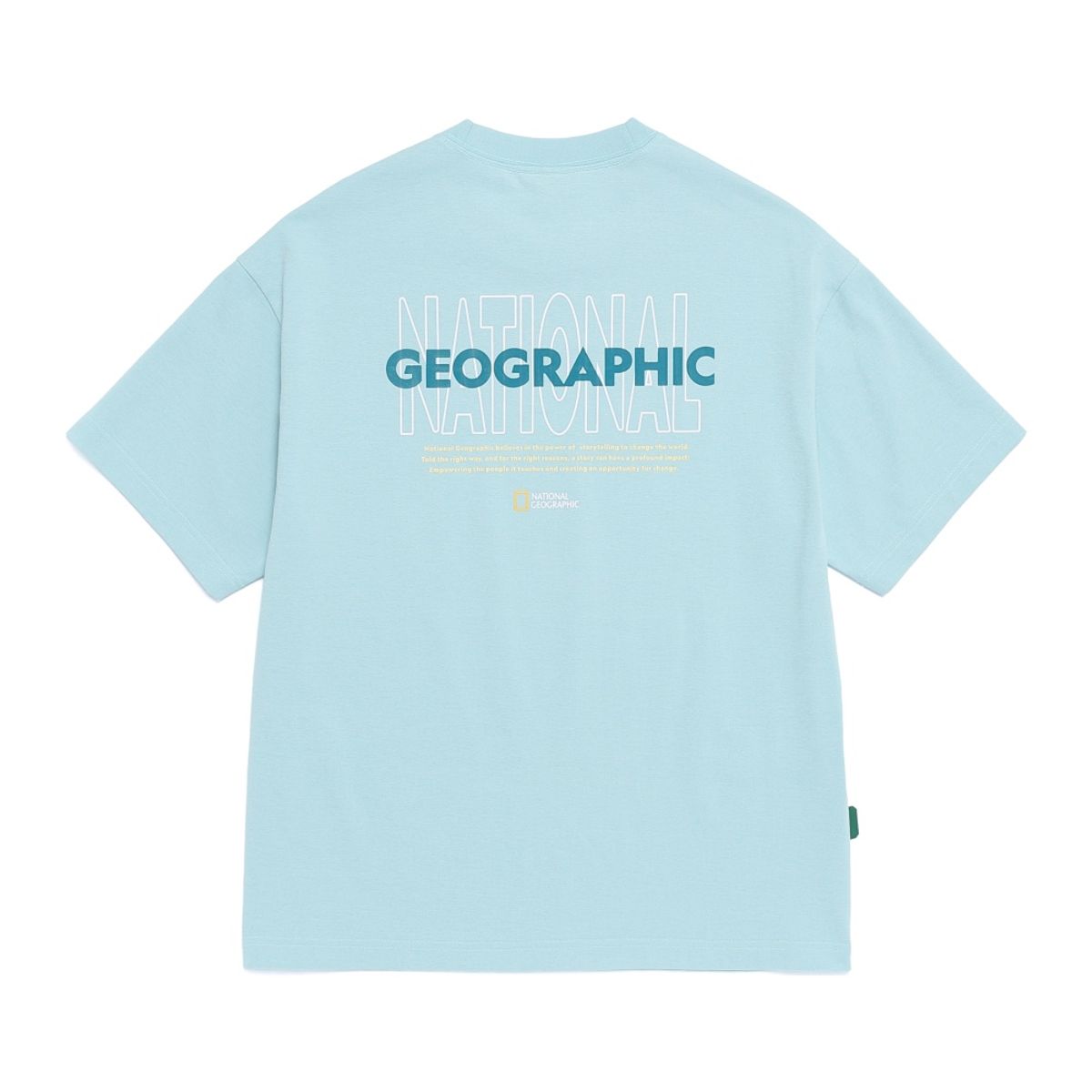 내셔널지오그래픽(NATIONALGEOGRAPHIC) N262UTS992 크로우 소로나 쿨터치 레터링 그래픽 반팔 티셔츠 DUSTY BLUE