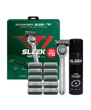 슬릭xT1 콜라보 면도 기획세트(핸들1+면도날 총11입+폼 100ml)