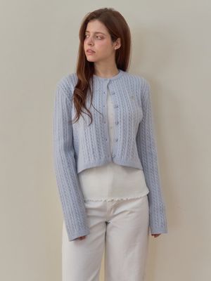 샤베트꽈배기니트가디건 4color