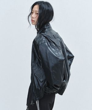 FAUX LEATHER BLOUSON JACKET_BLACK