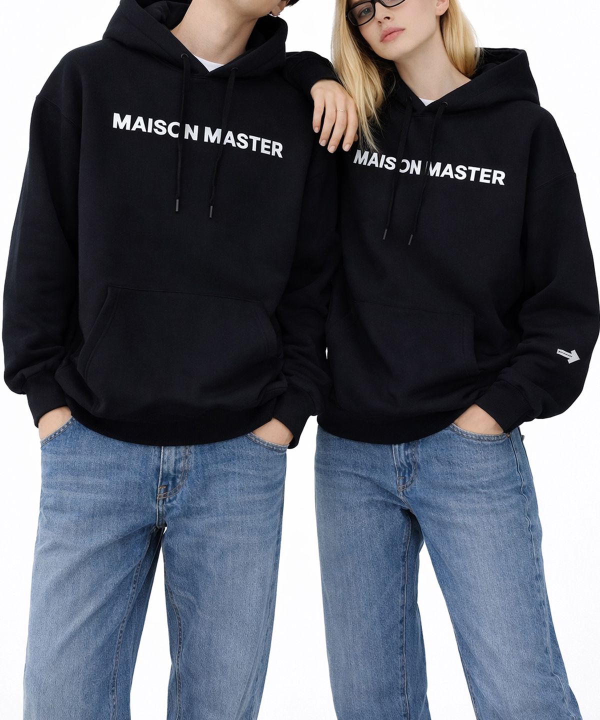 메종마스터(MAISON MASTER) 메종마스터 베이직 후드티 남여공용 블랙