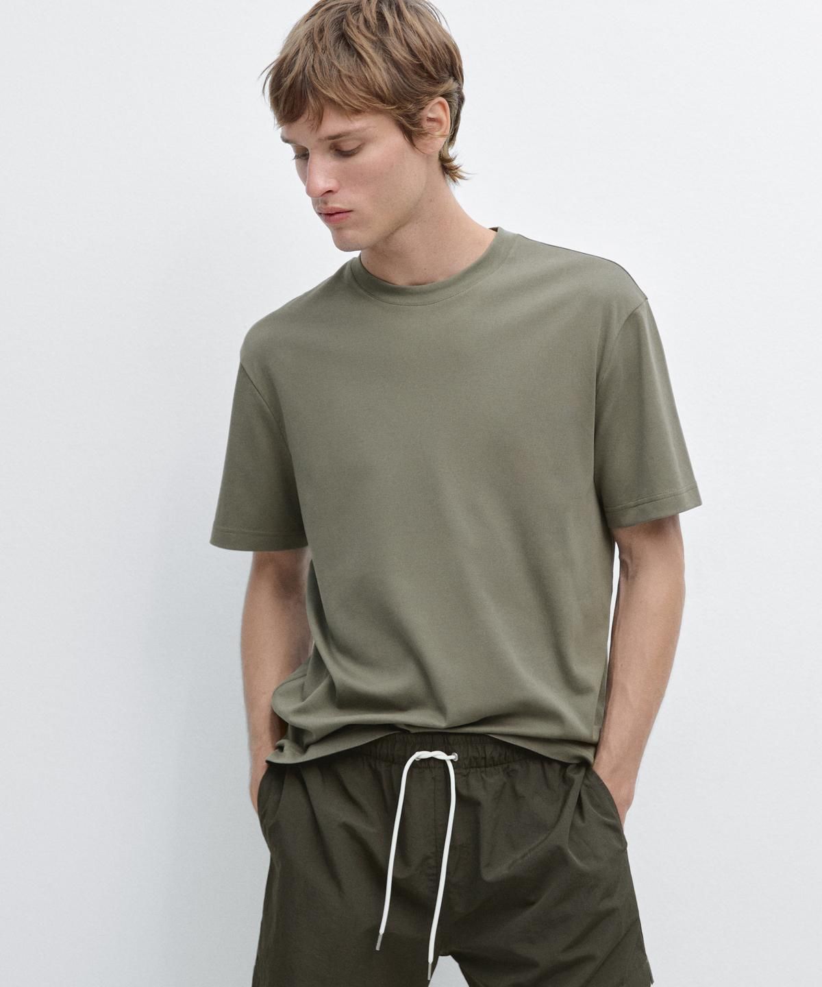 마시모두띠(MASSIMO DUTTI) 100% 코튼 반팔 티셔츠