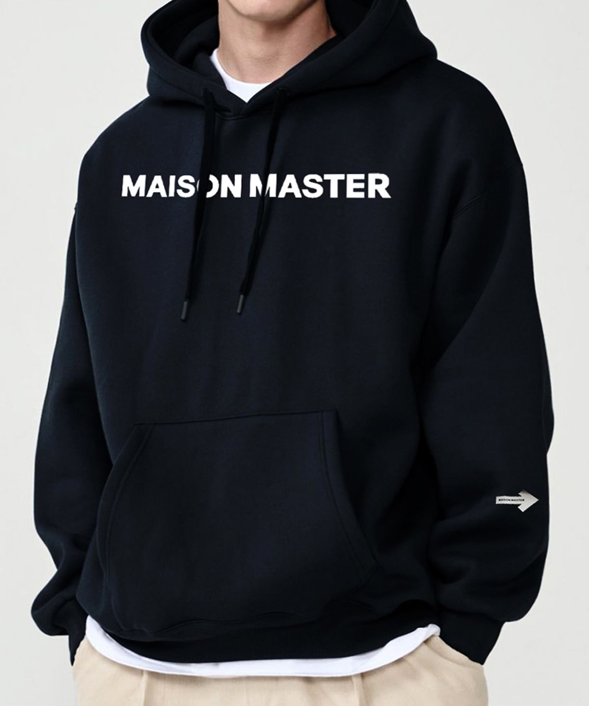 메종마스터(MAISON MASTER) 메종마스터 베이직 후드티 남성 블랙