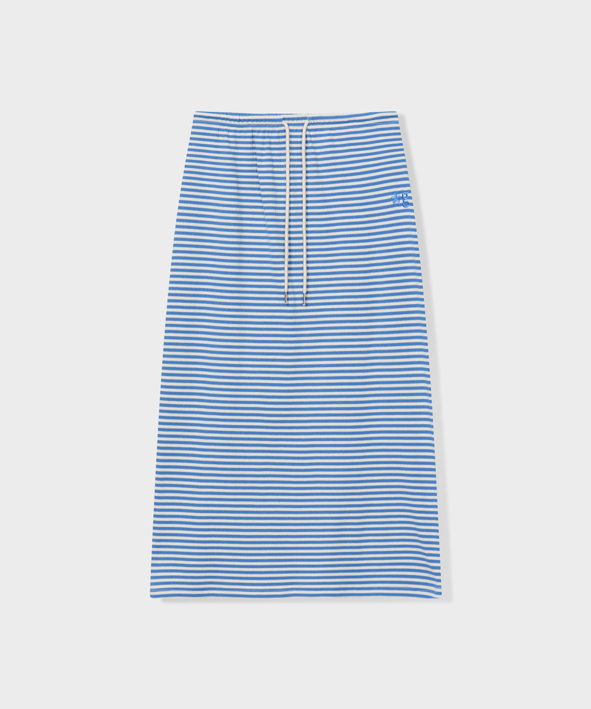 글런든(GRUNDEN) STRIPE LOGO SKIRT (BLUE)