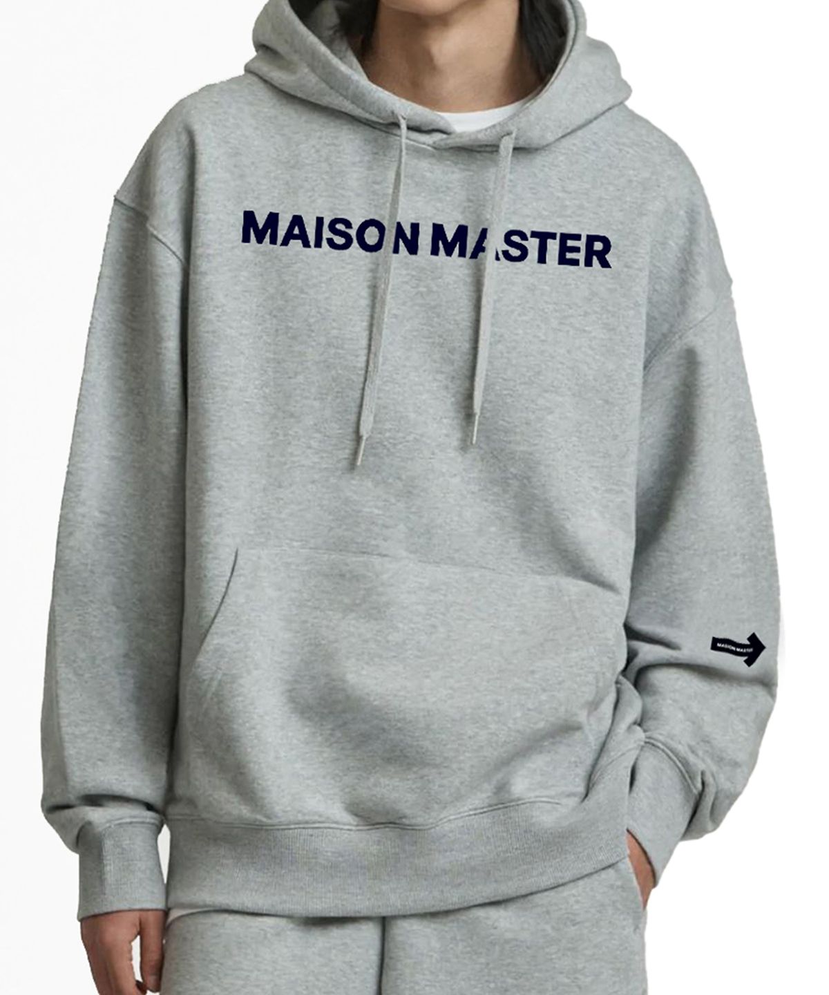 메종마스터(MAISON MASTER) 메종마스터 베이직 후드티 남성 그레이