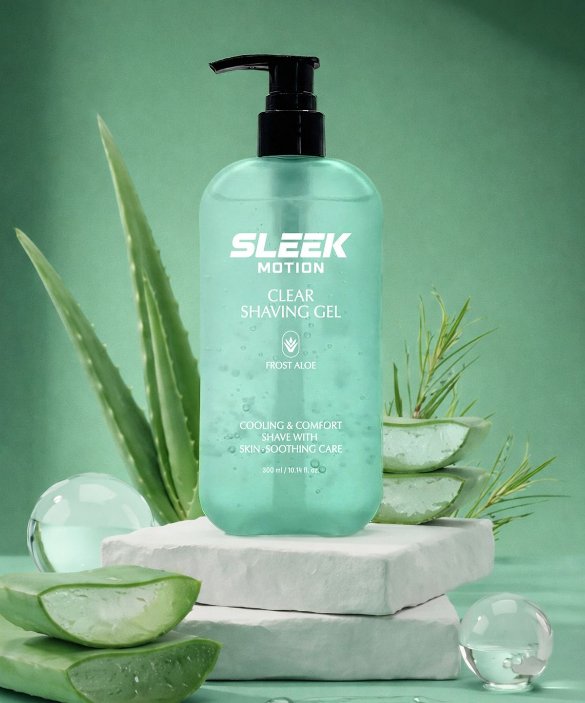 슬릭(SLEEK) 슬릭 모션 클리어 쉐이빙젤 프로스트 알로에 300mm