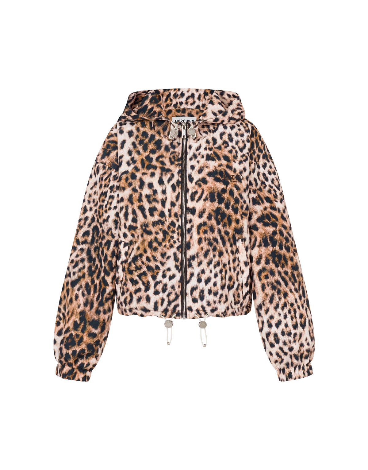 모스키노(MOSCHINO) 진스 레오파드 프린트 나일론 재킷