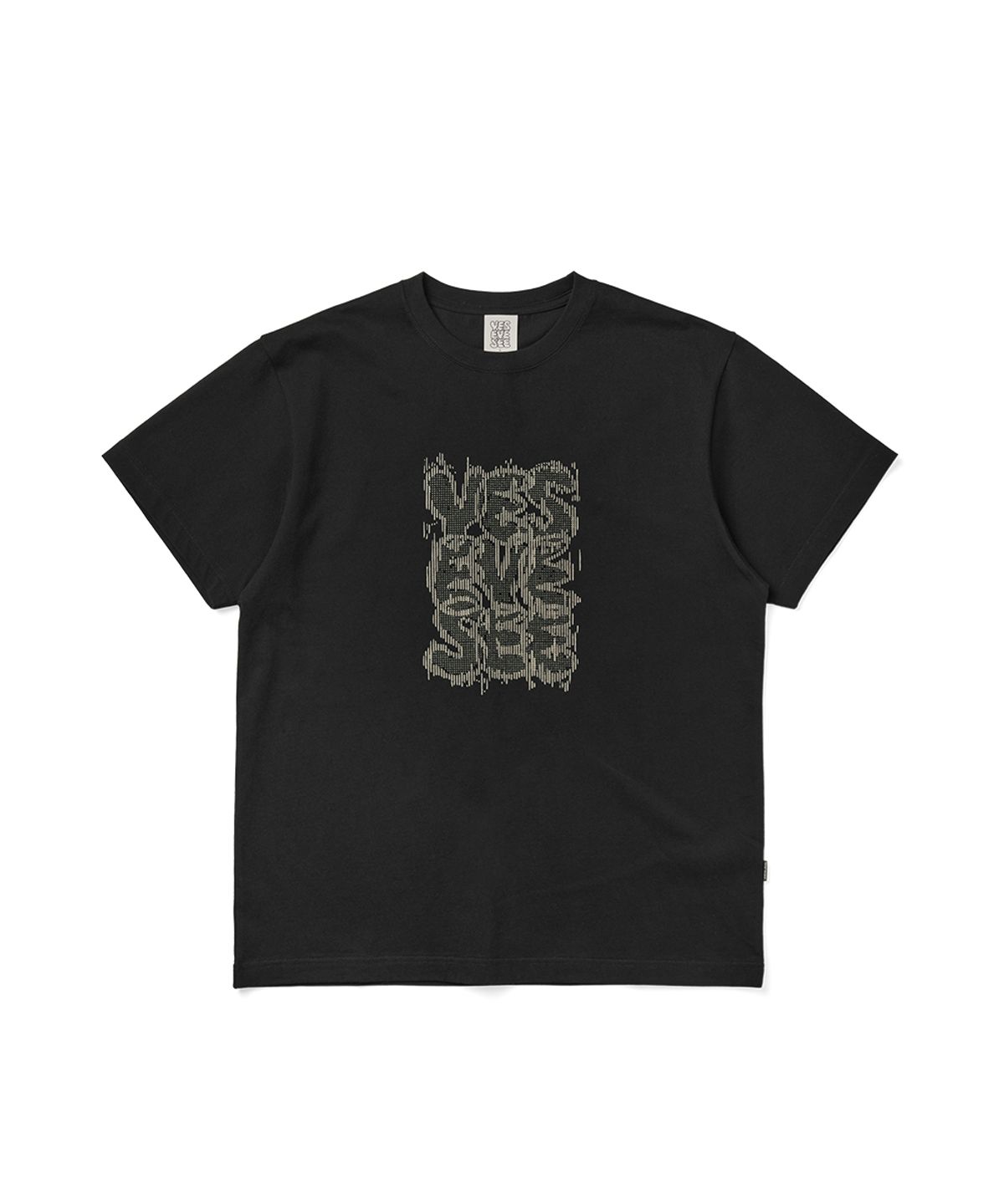 예스아이씨(YESEYESEE) C-Logo Dot Tee Black