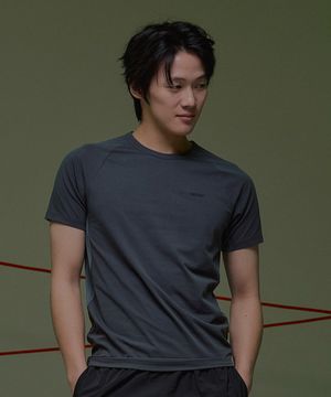 사이버 매쉬 머슬 숏슬리브 차콜