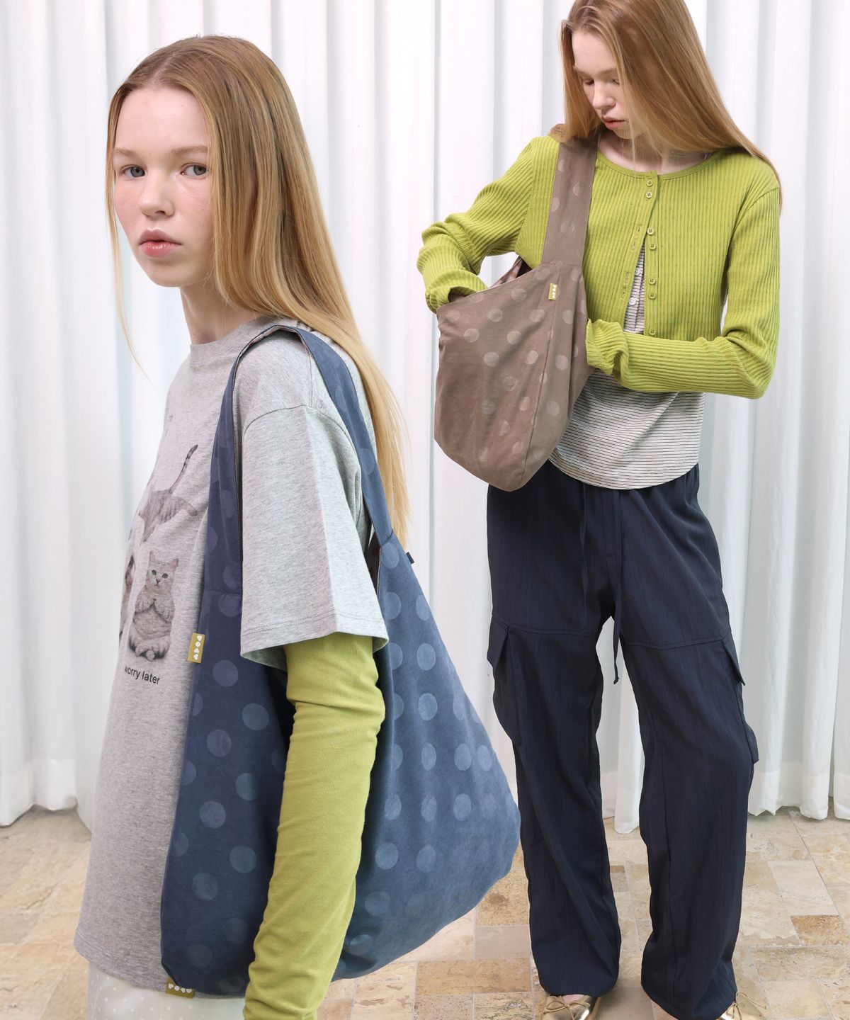 포에브(POEV) Dotted Reversible Day Bag [2 Color]