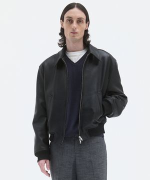 CLASSIC LEATHER BLOUSON - BLACK