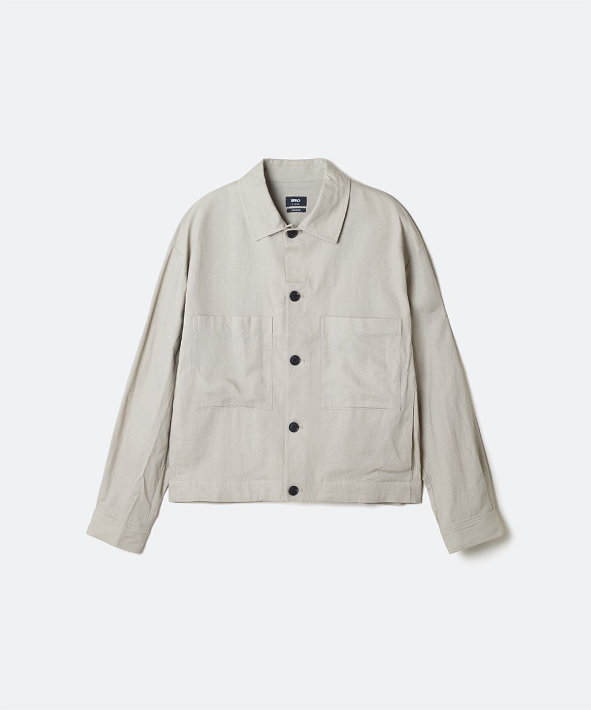 스파오(SPAO) 리넨블렌드 트러커 재킷_SPJJG24M02