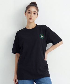 프론트 스몰로고 멀티파쿠 반팔 티셔츠 블랙