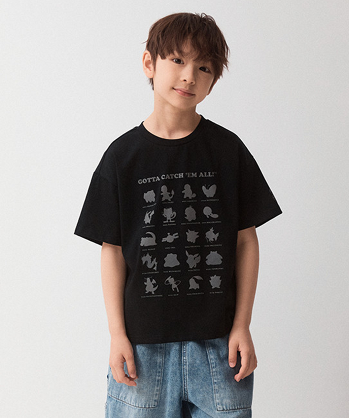 스파오 키즈(SPAO KIDS) [키즈] (포켓몬) 반팔티(BLACK)_SPRLG24KU4