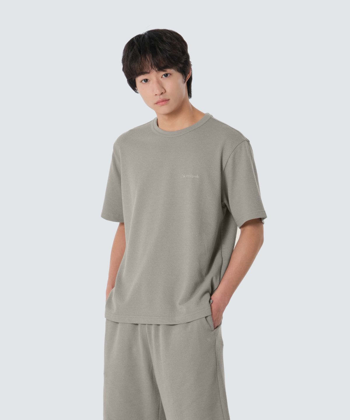 스노우피크 어패럴(SNOWPEAK APPAREL) 테리 반팔 티셔츠 (S26MMFTS34) Khaki Gray