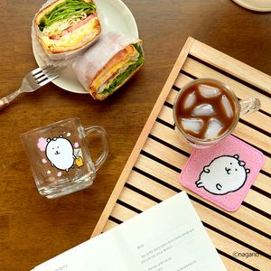 담곰이 글라스 머그&코스터 세트