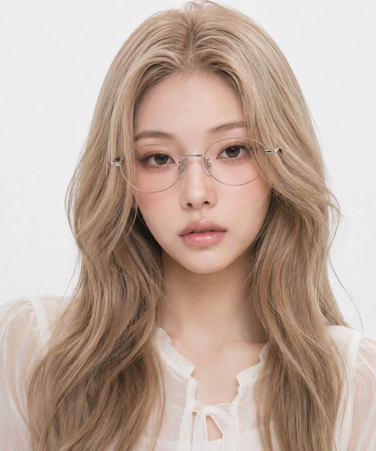 메르시밴드(MERCIBAND) [블루라이트차단] 라운드 티타늄 안경 BC30883