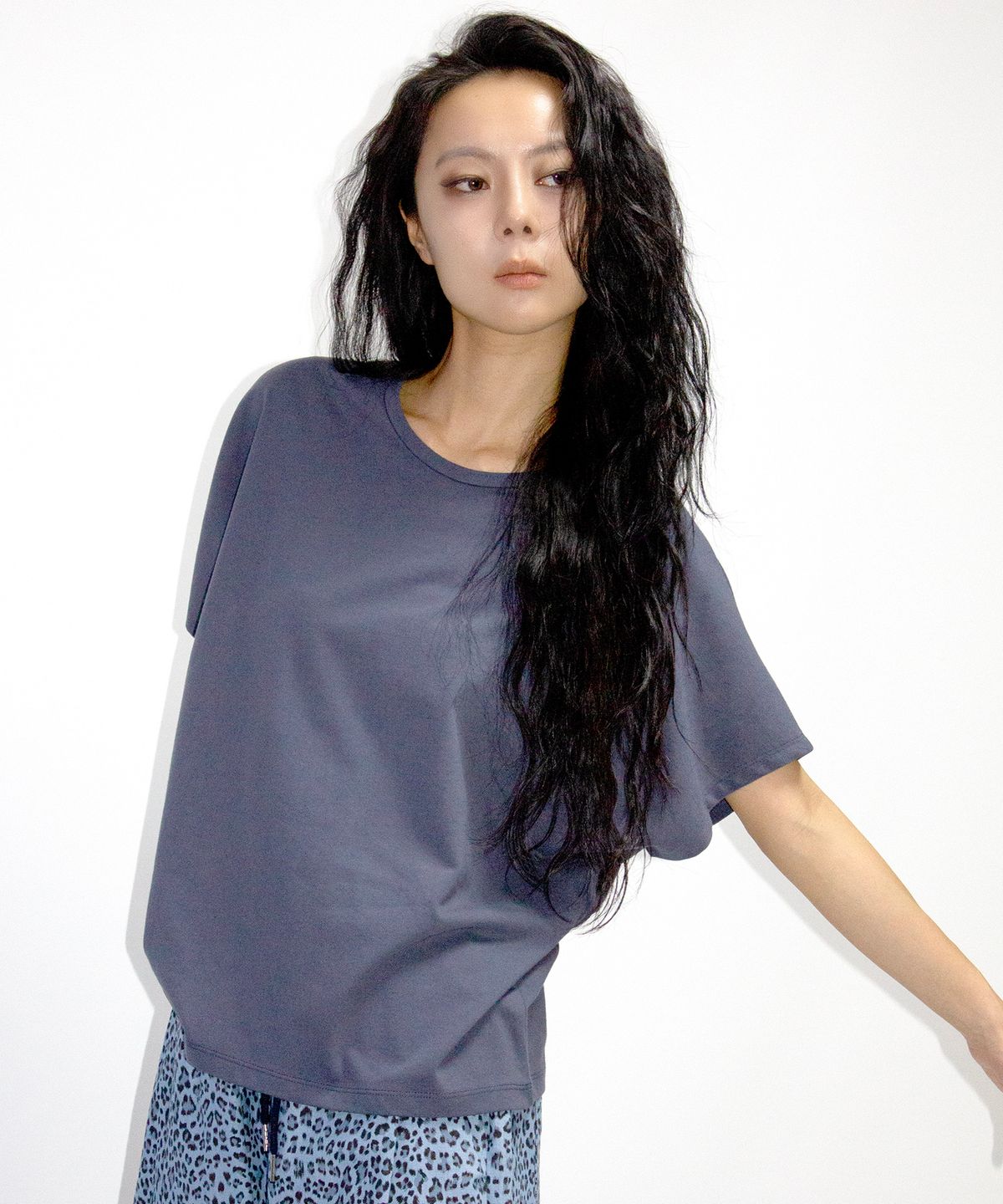 드마크(DEMARC) Standard Fit Solid French T-Shirt Navy