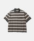 [SS26] WIDE POLO H/S SHIRT / GRAY MULTI STRIPE