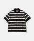 [SS26] WIDE POLO H/S SHIRT / BLACK MULTI STRIPE