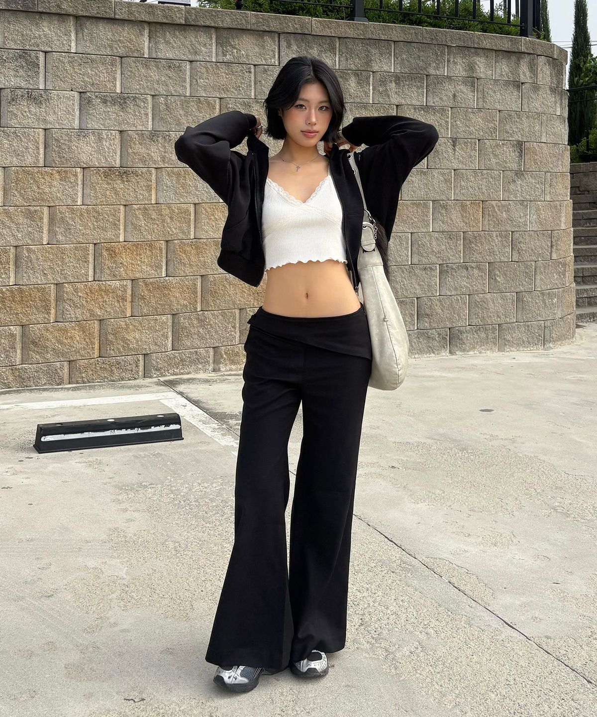 미쏘(MIXXO) 레이어드 팬츠_MIWTWG416C