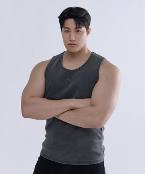 피그먼트 워싱 리브드 슬리브리스